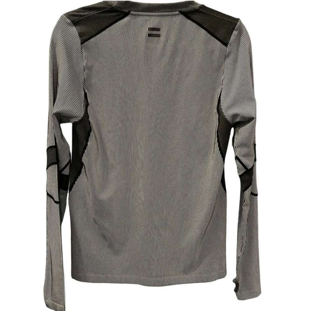Blanc Noir Set Of 2 Gray Black Long Sleeve Athletic Shirts Size Medium - Picture 5 of 5